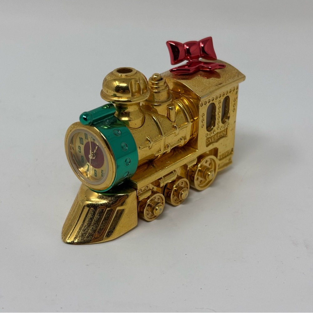 BULOVA B0423 LIMITED MINIATURE HOLIDAY TRAIN CLOCK